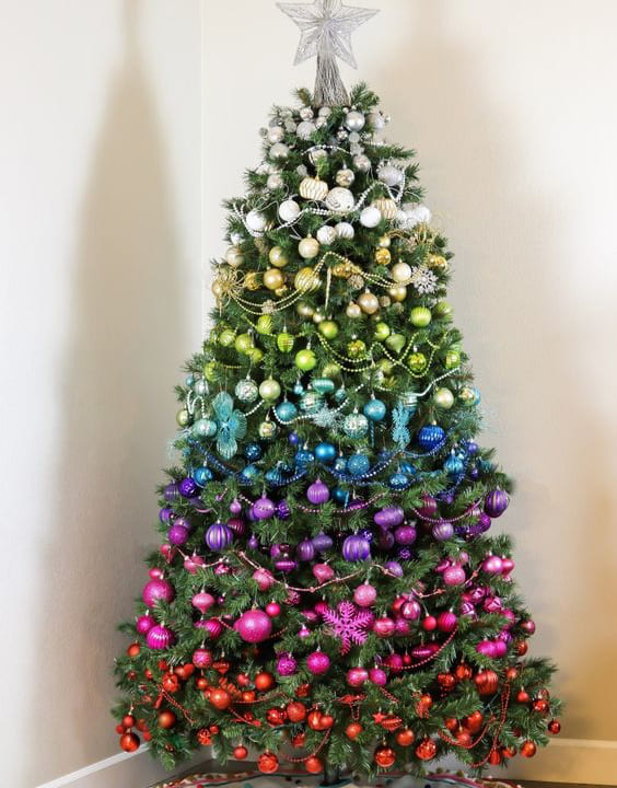 Rainbow | Elegant Christmas Tree Decoration Ideas