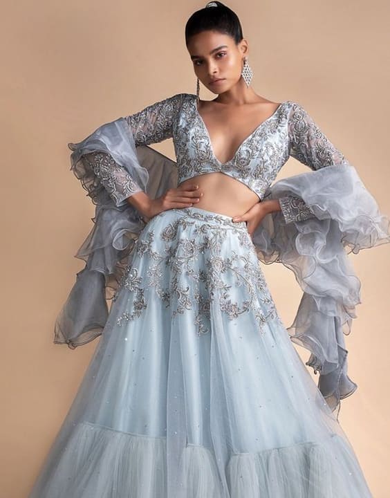 Ruffled Lehenga - Lehenga Choli Designs - Bewakoof Blog