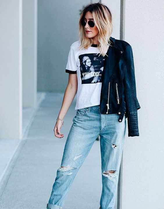 Boyfriend Jeans Style Guide - types of jeans for women