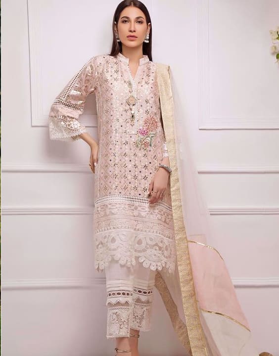 Buy SCAKHI Embroidered Cotton Round Neck Women's Salwar Kurta Dupatta Set |  Shoppers Stop