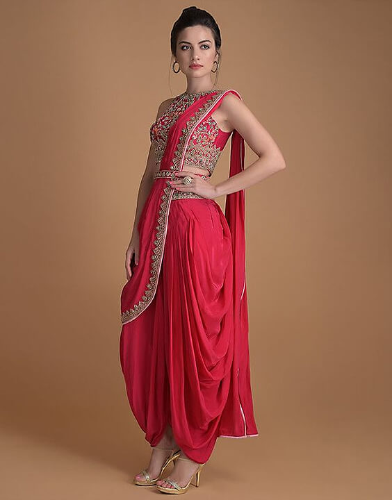 dhoti sari