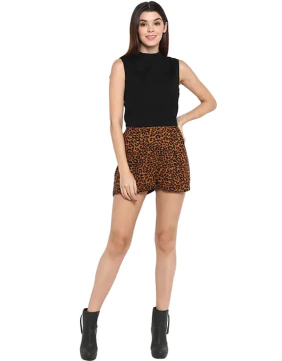 feline print silk shorts 12 types of shorts for women and girls bewakoof blog 2 1631022364