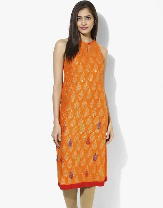 Halter Neck Kurti - Kurti Neck Design | Bewakoof