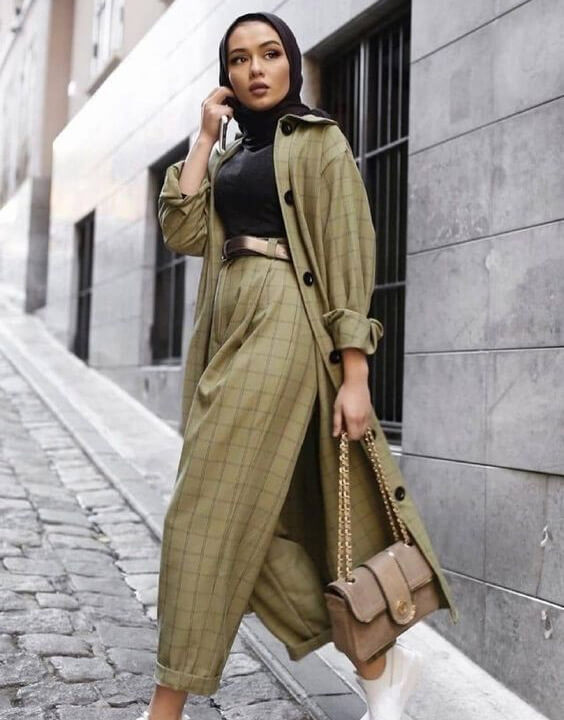 shirt and a pair of trousers with a hijab