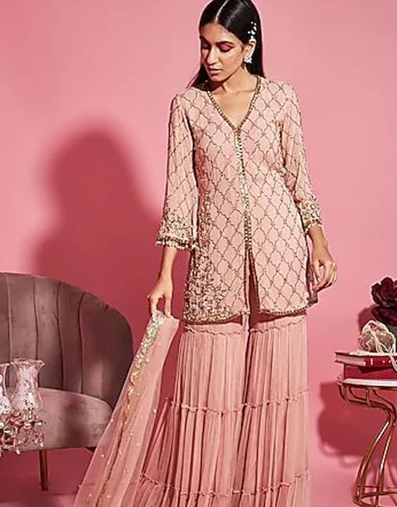 New) Latest Sharara Suit Design 2022 For Girl Rs.1999