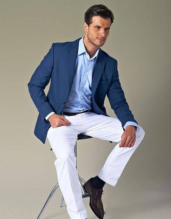 White jeans outlet blazer