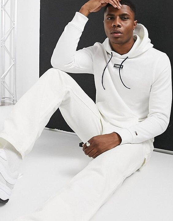 white hoodies | white jeans outfit for men