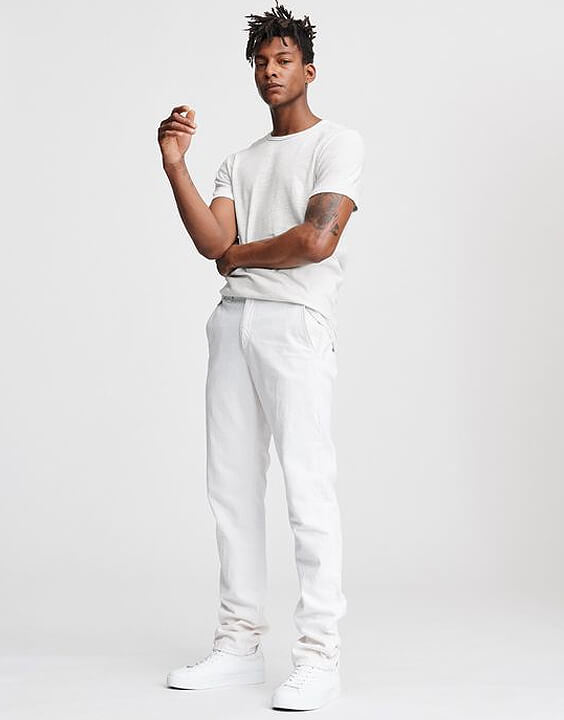 White t shirt combination | white jeans outfit for men