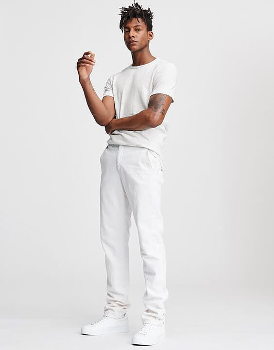 White jeans best sale pant matching shirt